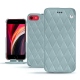 Housse cuir Apple iPhone SE (2020) - Bleu ciel - Couture ( Nappa - Pantone 277C ) 