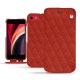 Funda de piel Apple iPhone SE (2020) - Papaye - Couture ( Pantone 180C ) 