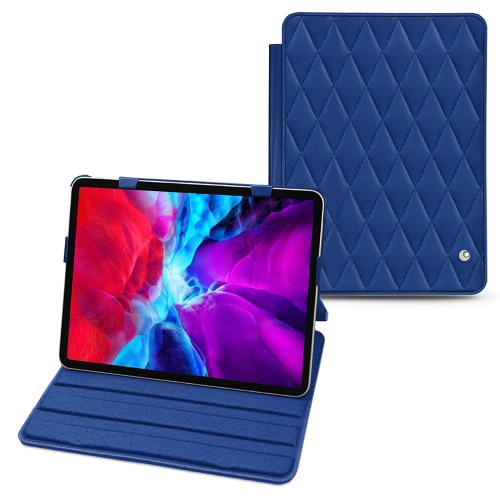 Noreve Vertical Flip Cases for iPad Pro 11'' 2020/2021Bleu océan - Couture ( Nappa - Pantone #15458a) 