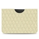 Pochette cuir Apple iPad Pro 12.9" (2020) - Ivoire - Couture ( Sleek P C12 - White ) 