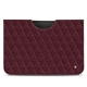 Pochette cuir Apple iPad Pro 12.9" (2020) - Lie de vin - Couture ( Pantone 5115C ) 