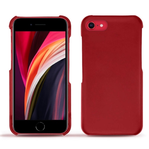 Las mejores fundas de piel para Apple iPhone SE (2020/2022)Rouge ( Nappa - Pantone #d50032 ) 