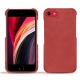 Coque cuir Apple iPhone SE (2020) - Cerise vintage ( Pantone 185C ) 