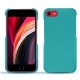 Apple iPhone SE (2020) leather cover - Bleu fluo