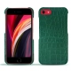 Funda de piel Apple iPhone SE (2020) - Crocodile pino