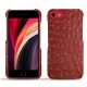 Funda de piel Apple iPhone SE (2020) - Autruche ciliegia