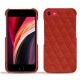 Custodia in pelle Apple iPhone SE (2020) - Papaye - Couture ( Pantone 180C ) 