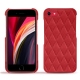 Coque cuir Apple iPhone SE (2020) - Rouge troupelenc - Couture