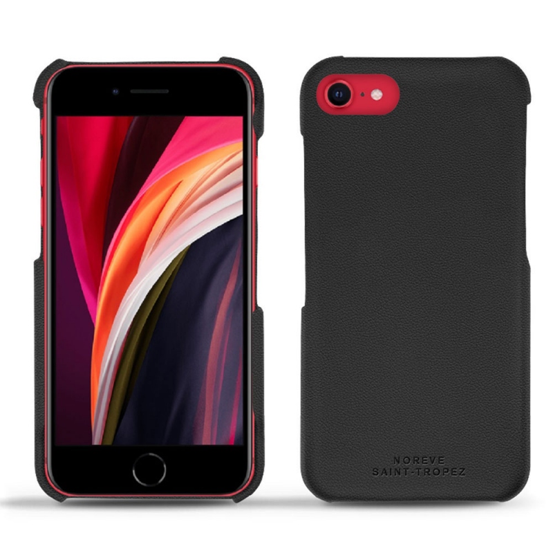 Apple iPhone SE (2020) leather cover - Noir PU