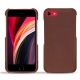 硬质真皮保护套 Apple iPhone SE (2020) - Marron délicat