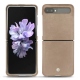Samsung Galaxy Z Flip leather cover - Taupe vintage ( Pantone 7530C ) 