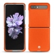 Coque cuir Samsung Galaxy Z Flip - Orange fluo