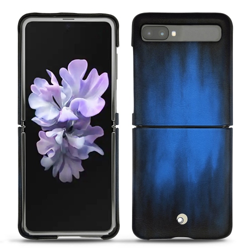 Protections en cuir (coque, étui, housse) pour Samsung Galaxy Z Flip par NoreveBleu Patine