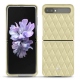 Samsung Galaxy Z Flip leather cover - Beige - Couture ( Nappa - Pantone 7502C ) 