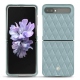 Lederschutzhülle Samsung Galaxy Z Flip - Bleu ciel - Couture ( Nappa - Pantone 277C ) 