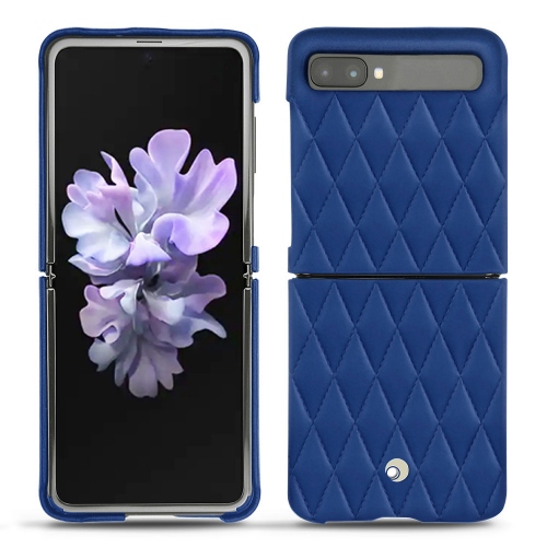 Custodia in pelle Samsung Galaxy Z FlipBleu océan - Couture ( Nappa - Pantone #15458a) 