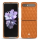 Samsung Galaxy Z Flip leather cover - Mandarine vintage - Couture