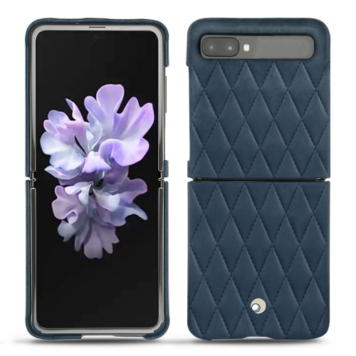 Lederschutzhülle SSamsung Galaxy Z FlipJean vintage - Couture ( Pantone #2f414f  ) 