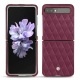Samsung Galaxy Z Flip leather cover - Prune vintage - Couture