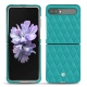 Lederschutzhülle Samsung Galaxy Z Flip - Bleu fluo - Couture