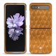 Samsung Galaxy Z Flip leather cover - Or Maïa - Couture