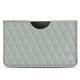 Pochette cuir Samsung Galaxy Tab S6 Lite - Gris - Couture ( Nappa - Pantone W428C ) 