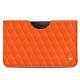 Pochette cuir Samsung Galaxy Tab S6 Lite - Orange fluo - Couture