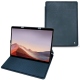 Microsoft Surface Pro X leather case - Jean vintage ( Roughtcut - Pantone 285U  ) 