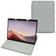 Microsoft Surface Pro X leather case - Gris - Couture ( Nappa - Pantone W428C ) 