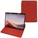 Housse cuir Microsoft Surface Pro X - Papaye - Couture ( Pantone 180C ) 