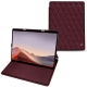 Lederschutzhülle Microsoft Surface Pro X - Lie de vin - Couture ( Pantone 5115C ) 