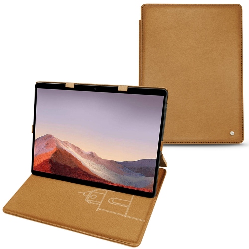 Lederschutzhülle Microsoft Surface Pro XCastan esparciate ( Pantone #824F2A )
