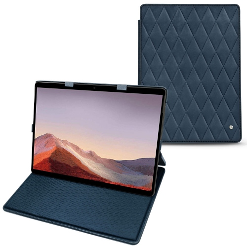Custodia in pelle Microsoft Surface Pro XJean vintage - Couture ( Pantone #2f414f  ) 
