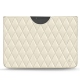 가죽 커버 Microsoft Surface Pro X - Blanc - Couture ( Bologna - White ) 