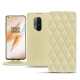 Capa em pele OnePlus 8 Pro - Beige - Couture ( Nappa - Pantone 7502C ) 