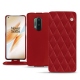 OnePlus 8 Pro leather case - Rouge - Couture ( Nappa - Pantone 199C ) 