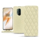 Housse cuir OnePlus 8 Pro - Ivoire - Couture ( Sleek P C12 - White ) 