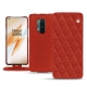 Custodia in pelle OnePlus 8 Pro - Papaye - Couture ( Pantone 180C ) 