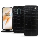 OnePlus 8 Pro leather case - Crocodile nero