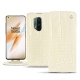 Capa em pele OnePlus 8 Pro - Crocodile milk
