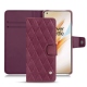 Housse cuir OnePlus 8 Pro - Prune vintage - Couture