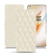 Capa em pele OnePlus 8 Pro - Blanc - Couture ( Bologna - White ) 