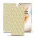Custodia in pelle OnePlus 8 Pro - Beige - Couture ( Nappa - Pantone 7502C ) 