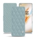 レザーケース OnePlus 8 Pro - Bleu ciel - Couture ( Nappa - Pantone 277C ) 