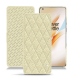 OnePlus 8 Pro leather case - Ivoire - Couture ( Sleek P C12 - White ) 