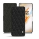 OnePlus 8 Pro leather case - Ebène - Couture ( Sleek P C12 - Black ) 