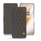OnePlus 8 Pro leather case - Anthracite - Couture ( Pantone 424C ) 