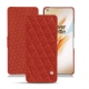 Capa em pele OnePlus 8 Pro - Papaye - Couture ( Pantone 180C ) 
