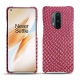 Coque cuir OnePlus 8 Pro - Serpent ciclamino
