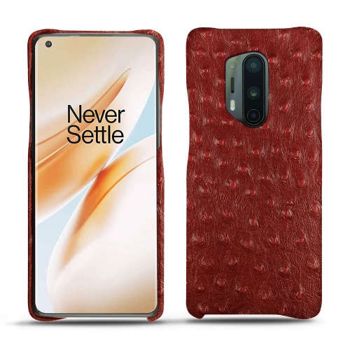 Conchas de cuero para su OnePlus 8 ProAutruche ciliegia ( Pantone #a4343a ) 